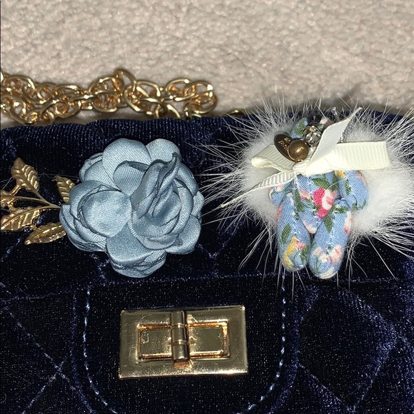 Blue Velvet Mini Bag - Picture 4 of 5
